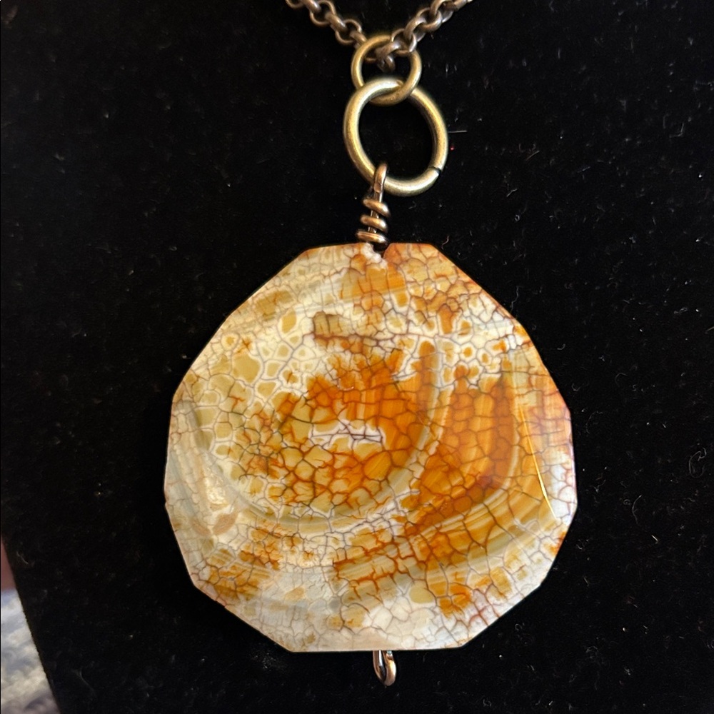 Snakeskin Agate Pendant Necklace